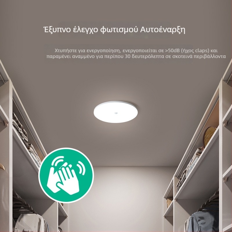 Φως οροφής (LED, αισθητήρας κίνησης, 220V, κάλυψη 10–15 τ.μ.)