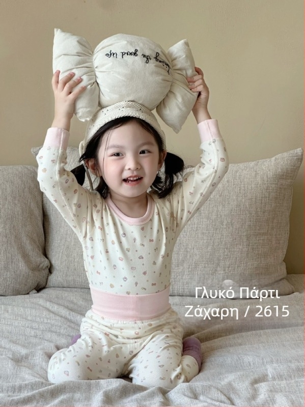 Σετ ζεστών παιδικών βαμβακερών για φθινοπωρο-χειμώνα, δύο τεμάχια (πάνω και κάτω), ελαστικό ύφασμα, ψηλή μέση για προστασία της κοιλιάς, ενδυμασία ύπνου