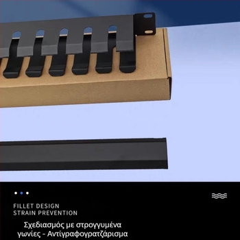 Μεταλλικός ράφι διαχείρισης δικτυακών καλωδίων, επιλογές 12-Gear/16-Gear/24-Gear, μοντέλο pt24, για ενσωματωμένη καλωδίωση