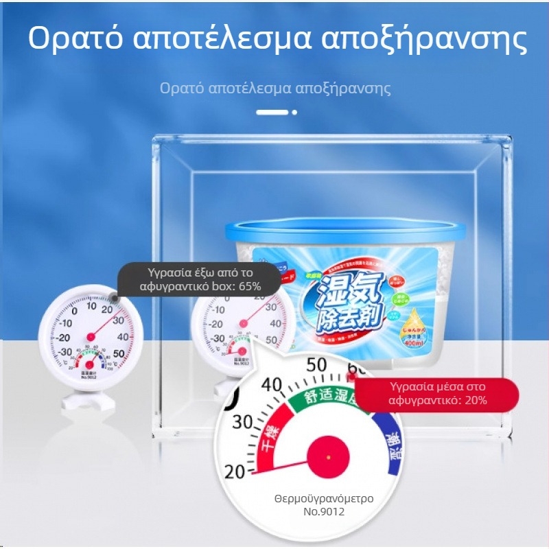 Οικιακός αφυγραντήρας και αποξηραντικό για εσωτερική χρήση — κουτί απορρόφησης υγρασίας και σακουλάκι αποξηραντικού για ντουλάπες και κοιτώνες