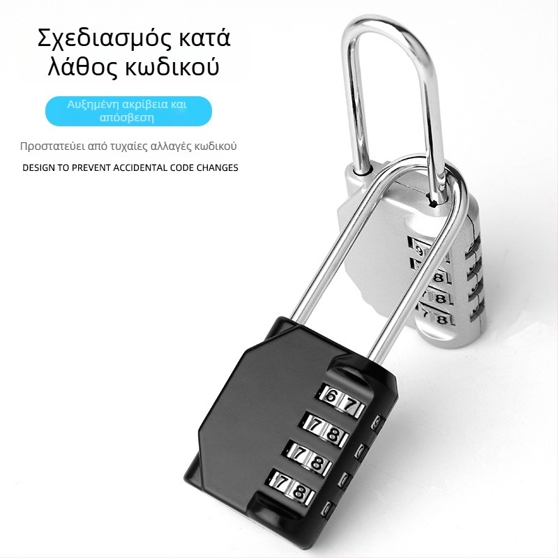 Τετραψήφια κεφαλή κλειδώματος από κράμα ψευδάργύρου για εξωτερική χρήση – NF46 μακρύς δοκός, πάχος ράβδου 3,7 mm, απόσταση ράβδων 15 mm; κατάλληλο για πόρτες, παράθυρα, ντουλάπες γυμναστηρίου, συρτάρια και κουζίνας