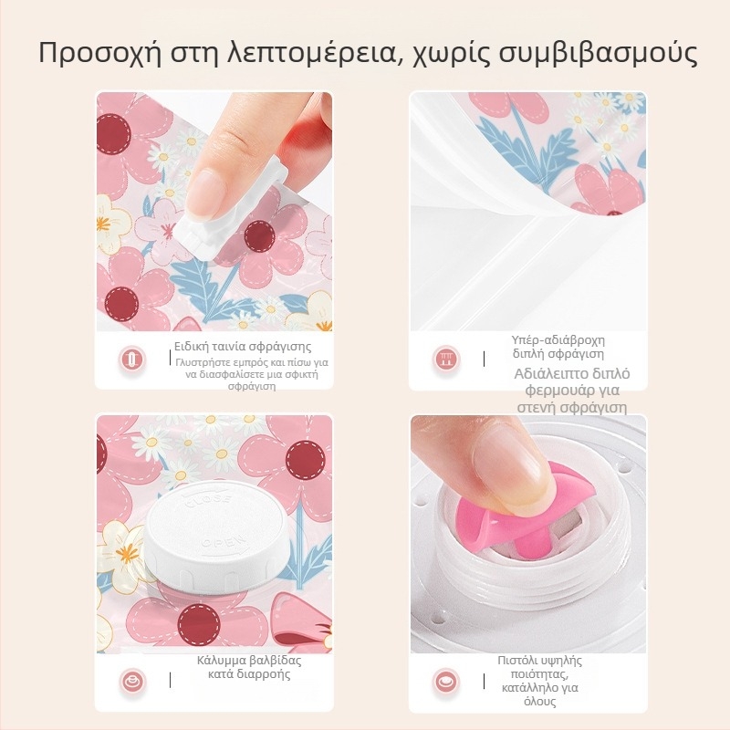 Jiajiale σακούλα κενού για ρούχα και παπλώματα — PET+PE, τύπος συμπίεσης με αντλία (χωρίς αντλία), κυκλοφόρησε το 2023