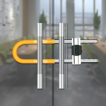 Κλειδαριά γυάλινης πόρτας, U-σχήματος για καταστήματα και οικίες, διπλή κλειδαριά κατά της κλοπής, επεκτεινόμενη U-μορφή