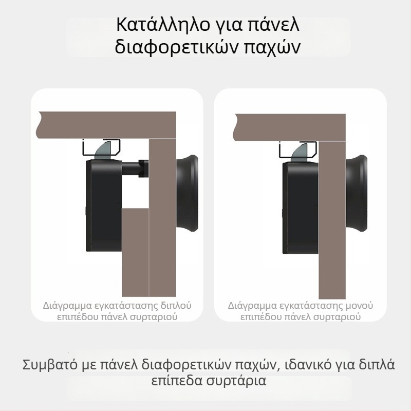 Κλειδαριά με ανάγνωση δακτυλικού αποτυπώματος για ντουλάπες και συρτάρια — 100000 ξεκλειδώσεις, χρόνος σάρωσης <3 s, ποσοστό ψευδούς αναγνώρισης <0,01%, τροφοδοσία DC, θερμοκρασία λειτουργίας 30°C