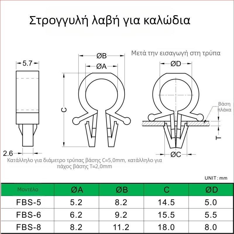 PCB Plug-In κλιπ αγωγών για σταθερά καλώδια — Μάρκα Cy/chang xingyao