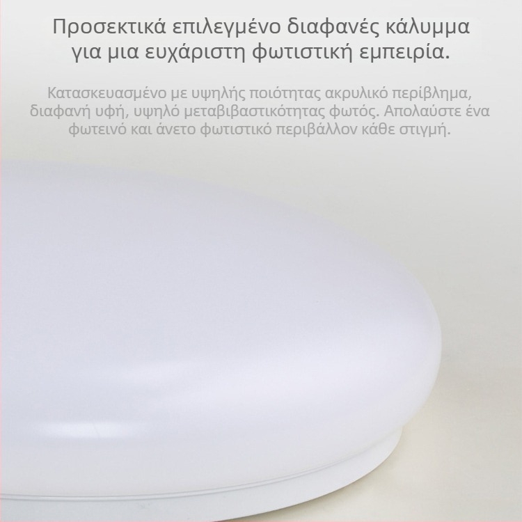 Φωτιστικό οροφής, στρογγυλό LED φωτιστικό για διαδρόμους και μπάνια, μοντέρνος μινιμαλιστικός σχεδιασμός, 220V, εμβέλεια 5–10 m²