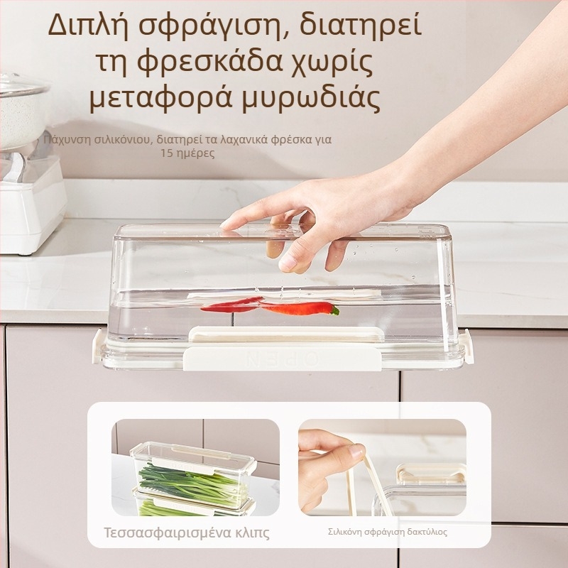 Κιβώτιο crisper ψυγείου – Ιαπωνικού στυλ, Πλαστικό, Φορητό, Διατηρεί τη Φρεσκάδα
