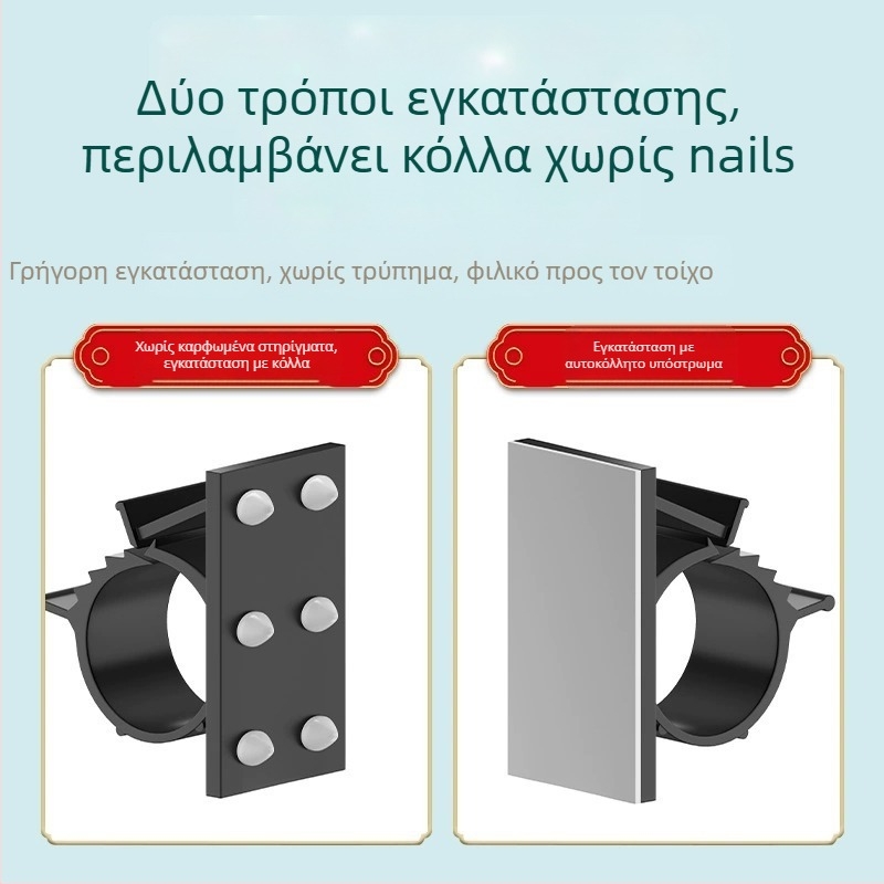 Αυτοκόλλητος κλιπ σωλήνα για νερό και αποχέτευση — Στερέωση χωρίς διάτρηση, Μοντέλο Fixed pipe clamp, Κωδικός Gdgka-1, Υλικό PVC, Κατασκευή Regular Fit, Μάρκα Neck strength