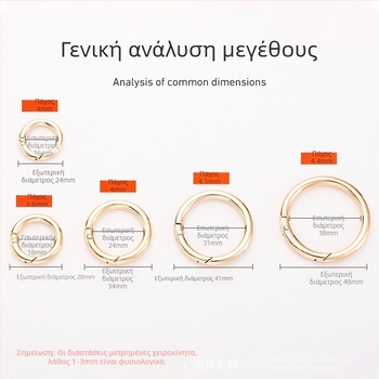 Αξεσουάρ μεταλλικού εξοπλισμού για τσάντες – BG-19 μοντέλο, μάρκα Sufeng, ελατήριο δαχτυλίδι από κράμα ψευδαργύρου, δυνατότητα προσαρμογής