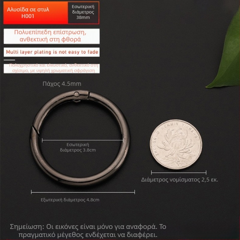 Αξεσουάρ μεταλλικού εξοπλισμού για τσάντες – BG-19 μοντέλο, μάρκα Sufeng, ελατήριο δαχτυλίδι από κράμα ψευδαργύρου, δυνατότητα προσαρμογής