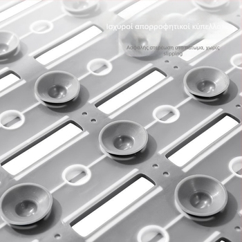 Αντιολισθητικό χαλάκι μπάνιου - τετράγωνο, από TPE, ριγέ σχέδιο, για μπάνιο και μπαλκόνι, μοντέρνο απλό στυλ