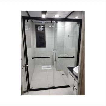 Έξυπνο ντους από tempered glass, ορθογώνιο σχήμα, διαχωριστικό με συρόμενη πόρτα