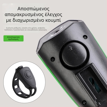 Μπροστινό φανάρι ποδηλάτου με ηλεκτρικό κέρας για νυχτερινή οδήγηση — Hissuke, παραμετρoποίηση κατά παραγγελία, έτοιμο για ιδιωτική ετικέτα