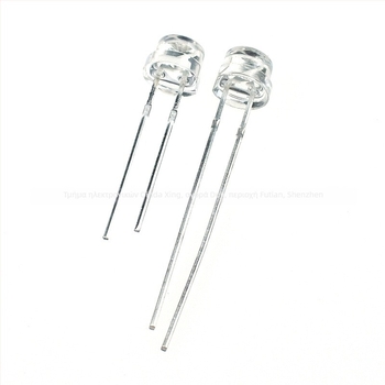 F5 LED διόδοι με καπέλο από ψάθα, 3.0–3.2V, 20mA, 0.1W, CRI 70–80, γωνία δέσμης 45°