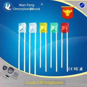 Τετράγωνα LED ενδεικτικά – τσιπ Sanan, 1.8–3.4 V, 20 mA, 0.06 W, φωτεινότητα 3.5–4.3 lm