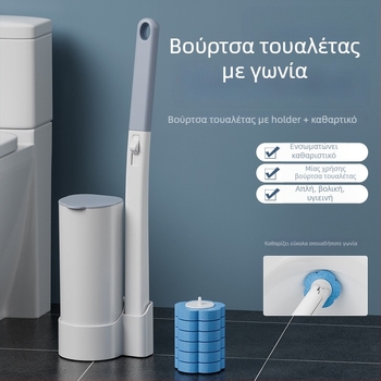 Σετ μιας χρήσης βούρτσας τουαλέτας με αντικαταστάσιμες κεφαλές, τοίχο-μοντάρισμα χωρίς διάτρηση, πλαστικό, μοντέρνο μινιμαλιστικό στυλ, προέλευση Zhejiang, δυνατότητα λογότυπου
