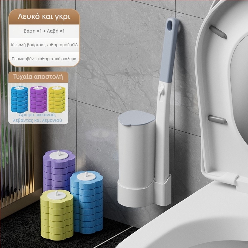 Σετ μιας χρήσης βούρτσας τουαλέτας με αντικαταστάσιμες κεφαλές, τοίχο-μοντάρισμα χωρίς διάτρηση, πλαστικό, μοντέρνο μινιμαλιστικό στυλ, προέλευση Zhejiang, δυνατότητα λογότυπου