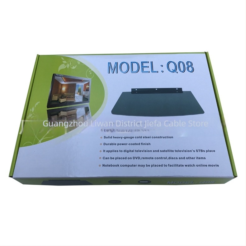 Ράφι αποθήκευσης από παχύ tempered γυαλί για set-top box, βάση τηλεόρασης/DVD και δρομολογητή, καθολική συμβατότητα