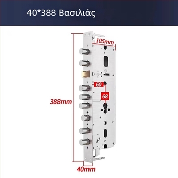 Σώμα κλειδώματος πόρτας με αναγνώριση δακτυλικού αποτυπώματος, από ανοξείδωτο ατσάλι, κεφαλή τετράγωνη και κυκλική, μη τυποποιημένο μοντέλο, μοντέρνος μινιμαλιστικός σχεδιασμός, βάρος 1