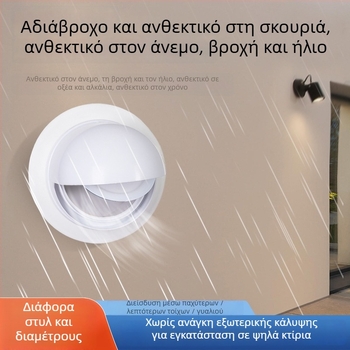 Βαλβίδα ελέγχου απορροφητήρα – μέσω τοίχου, PP πλαστικό, μοντέρνος μινιμαλιστικός σχεδιασμός, ανθεκτική στον άνεμο, στη βροχή και στα πουλιά