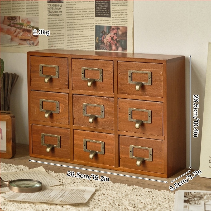 Θήκη αποθήκευσης επιτραπέζια με 16 διαμερίσματα από πεύκο, μοντέλο 565, χωρητικότητα 18L, σύγχρονο μινιμαλιστικό στυλ