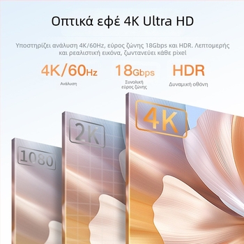 HDMI καλώδιο επέκτασης αρσενικό προς θηλυκό, 4K60, επίχρυσες επαφές, μήκη 0.5 m, 1 m, 1.5 m, 2 m, 3 m