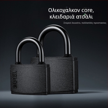 Οικιακό λουκέτο με σώμα από σίδηρο και χαλκό πυρήνα, μοντέλο W-Black-TK, για πύλες, αποθήκες, φορτηγά, φυλακές, ντουλάπες, αποσκευές, σχολεία και εργοτάξια.