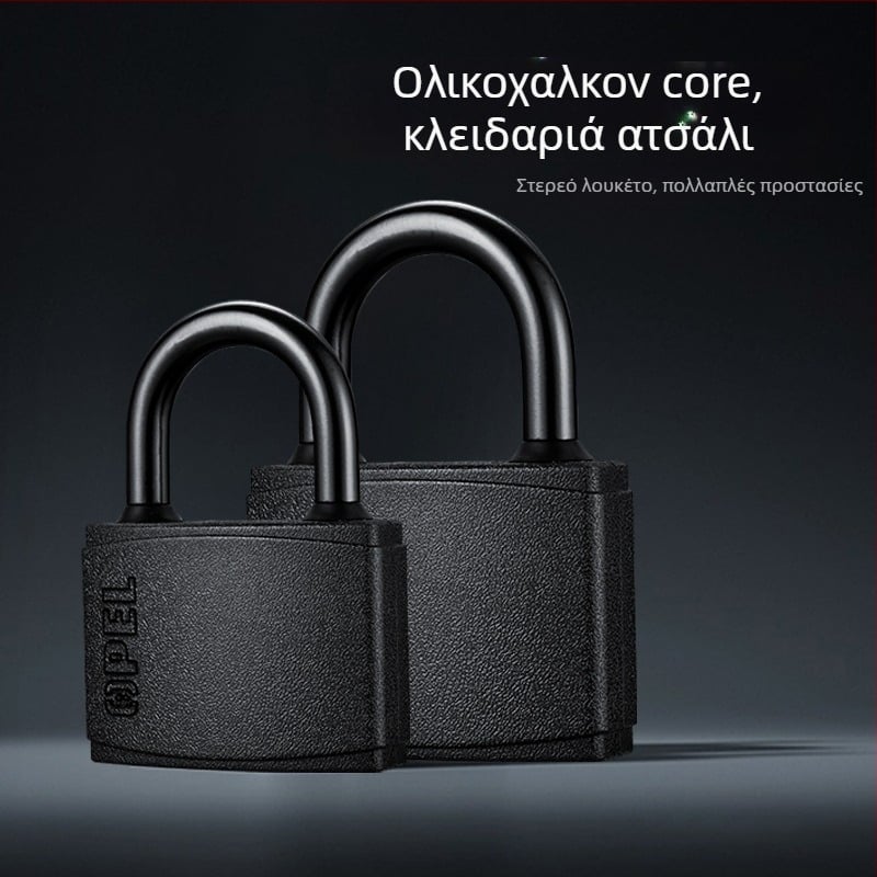 Οικιακό λουκέτο με σώμα από σίδηρο και χαλκό πυρήνα, μοντέλο W-Black-TK, για πύλες, αποθήκες, φορτηγά, φυλακές, ντουλάπες, αποσκευές, σχολεία και εργοτάξια.