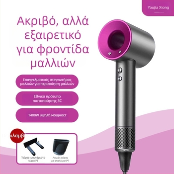 Στεγνωτήρας μαλλιών 1400W, μοτέρ με βούρτσες, 220V, κρύος/θερμός αέρα, αρνητικά ιόντα