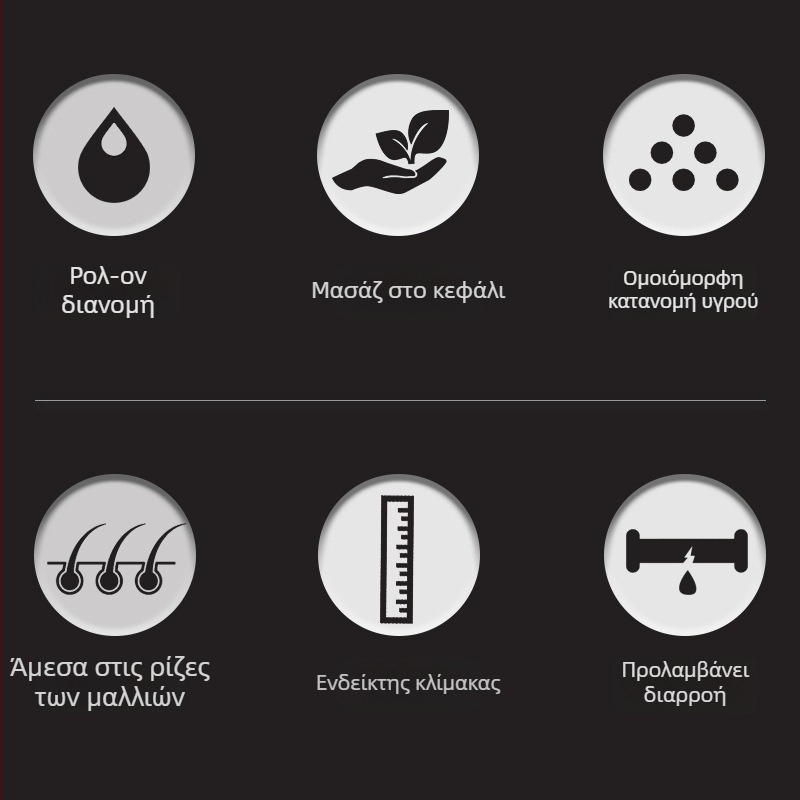 Χτενάκι για το τριχωτό της κεφαλής με ρολό μασάζ και εφαρμογή υγρού, CY-555, 23 g