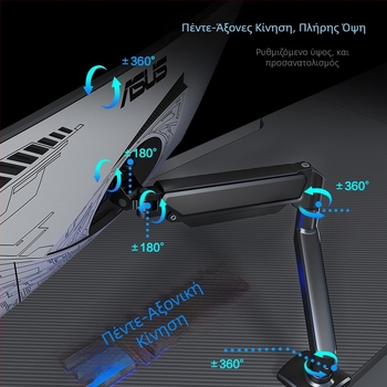 F80 Βραχίονας οθόνης με VESA, καντέιβερ σχεδιασμός, μηχανικός έλεγχος, φόρτωση έως 15 kg, κατάλληλος για τοίχο