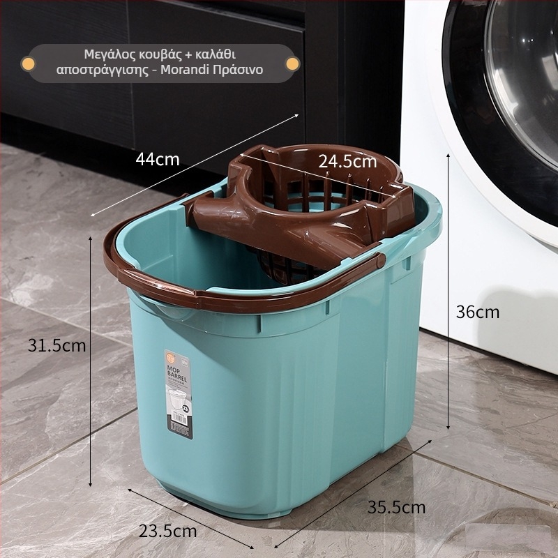 Κάδος σφουγγαρίσματος με στύψιμο, παλιός σχεδιασμός, πλαστικός ορθογώνιος κάδος για οικιακή χρήση