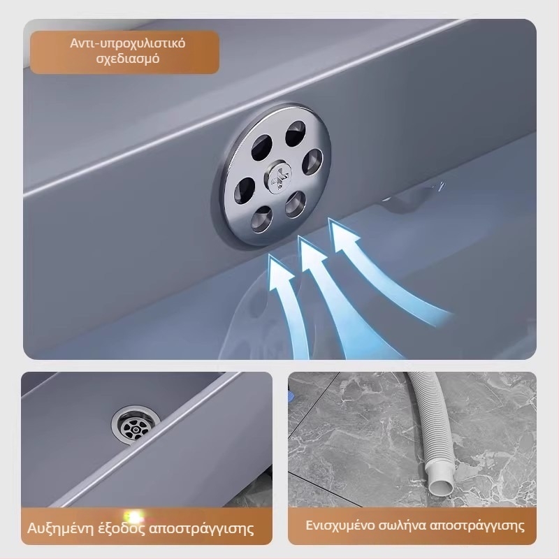 Φορητός πλαστικός νιπτήρας σφουγγαρίσματος για μπαλκόνι, μάρκα Shen Fan, υλικό PP, τροφοδοσία νερού: Ναι, στυλ: μοντέρνο μινιμαλιστικό (Υλικό: PP; Μάρκα: Shen Fan; Τροφοδοσία νερού: Ναι; Στυλ: Μοντέρνο Minimal)