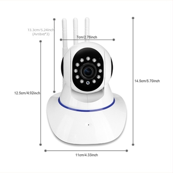Ασύρματη IP κάμερα με WiFi, 2MP, φακός 3,6 mm, νυχτερινή όραση, τρεις κεραίες, UFO στυλ