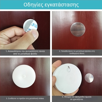 Νυχτερινό φως με ανίχνευση κίνησης και ρύθμιση φωτισμού, τροφοδοσία με μπαταρία, LED, μοντέλο SNL-2, μαγνητική τοποθέτηση, PC σκιά, κατάλληλο για διάδρομο, λόμπι ξενοδοχείου και οικία