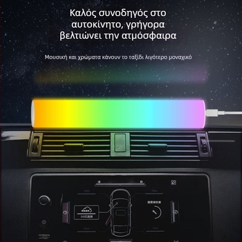 Επιτραπέζιο φωτιστικό γραφείου με RGB ambient φωτισμό, φωνητική ενεργοποίηση, USB διεπαφή, αναπαραγωγή μουσικής, ατμοσφαιρικό φως