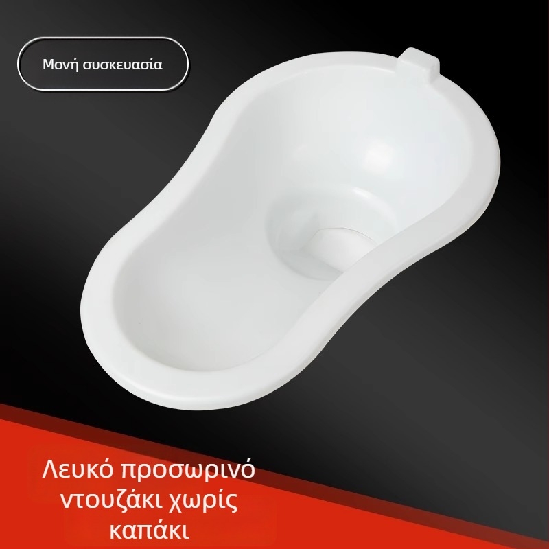 Πλαστικό προσωρινό squat τουαλέτα για κατασκευές — χωρίς δεξαμενή, κανονικής διαμέτρου σωλήνας αποχέτευσης, χωρίς φρεάτιο