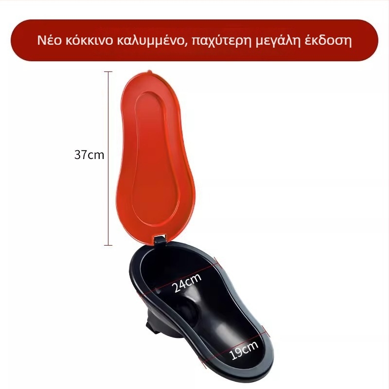 Πλαστικό προσωρινό squat τουαλέτα για κατασκευές — χωρίς δεξαμενή, κανονικής διαμέτρου σωλήνας αποχέτευσης, χωρίς φρεάτιο