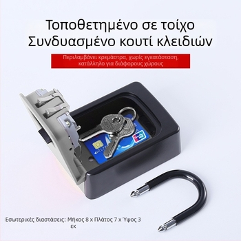 Μηχανικό κουτί αποθήκευσης κλειδιών με άγκιστρο, μοντέλο XL-901-2, κατασκευή από κράμα ψευδάργυρου-αλουμινίου, πάχος ράβδου κλειδώματος 10 mm, απόσταση ράβδων 40 mm, κατάλληλο για εργοτάξια, πόρτες, ξενοδοχεία και εταιρείες διακόσμησης