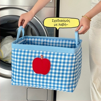 Κάδος για βρώμικα ρούχα μπάνιου — Μεγάλη χωρητικότητα, αναδιπλούμενος, ύφασμα βαμβακι-λινό, μοντέρνος μινιμαλιστικός σχεδιασμός