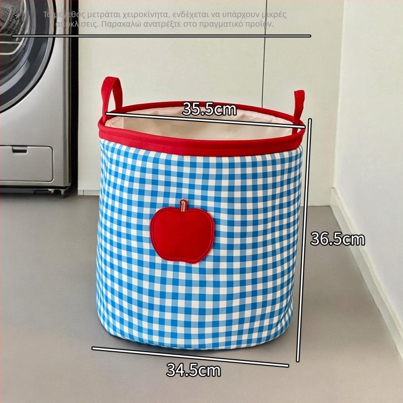 Κάδος για βρώμικα ρούχα μπάνιου — Μεγάλη χωρητικότητα, αναδιπλούμενος, ύφασμα βαμβακι-λινό, μοντέρνος μινιμαλιστικός σχεδιασμός