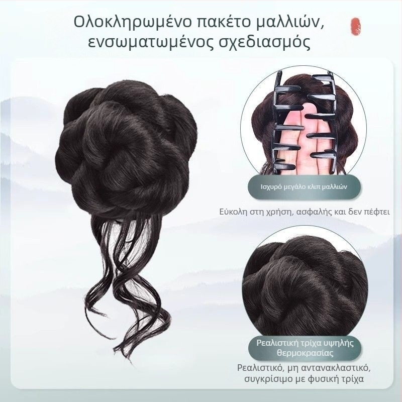 Περούκα με ουρά – πλήρως χειροποίητη, θερμοανθεκτικό σύρμα, δεν βαφεται ή περμαν, παραμετροποιημένη έκδοση (στυλ ουράς: σφιχτή)