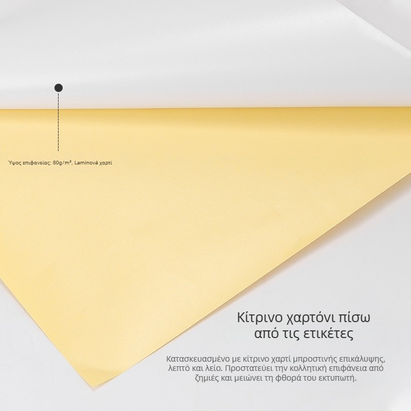 Χαρτί αυτοκόλλητης ετικέτας για λέιζερ εκτυπωτή, μοντέλο 11878, μάρκα Deli; υλικό: Copperplate αυτοκόλλητες ετικέτες; κόλλα: θερμής τήξης; επιφάνεια: 78 g επικαλυμμένος χαρτί