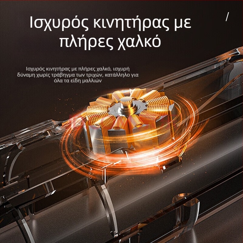 Ηλεκτρικό κουρευτικό μαλλιών οικιακής χρήσης - κεραμικές λεπίδες, ενσωματωμένη μπαταρία 1000-1200 mAh, χρόνος λειτουργίας 1-3 ώρες, πλήρες πλύσιμο σώματος, ψηφιακή οθόνη