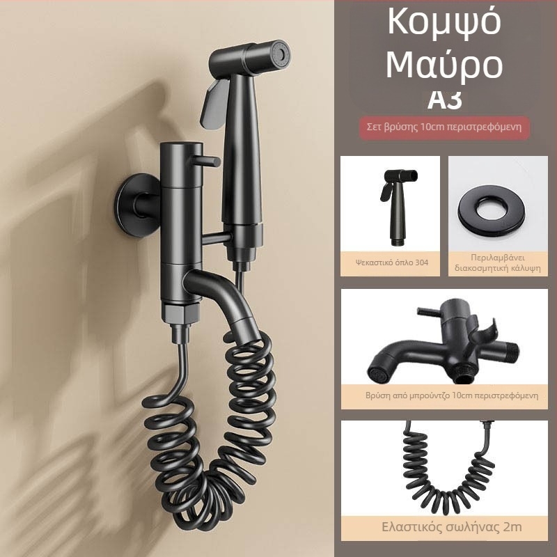 Χαλκός Mop Pool βρύση με διπλή κατασκευή, άνοιγμα με κλειδί, επίστρωση βαφής φούρνου, μοντέρνο μινιμαλιστικό στυλ