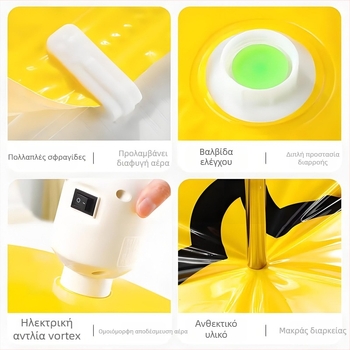 Σακούλα κενού συμπίεσης για παπλώματα και ρούχα με αντλία — Μοντέλο 1313, Υλικό PA+PE