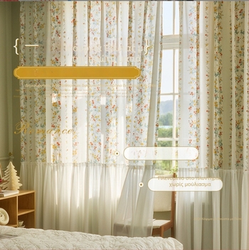 Dengtuo Κουρτίνα από πολυεστέρα — διαφανής, φωτεινό πολυτελές στυλ, κατάλληλη για σαλόνι, υπνοδωμάτιο και μπαλκόνι