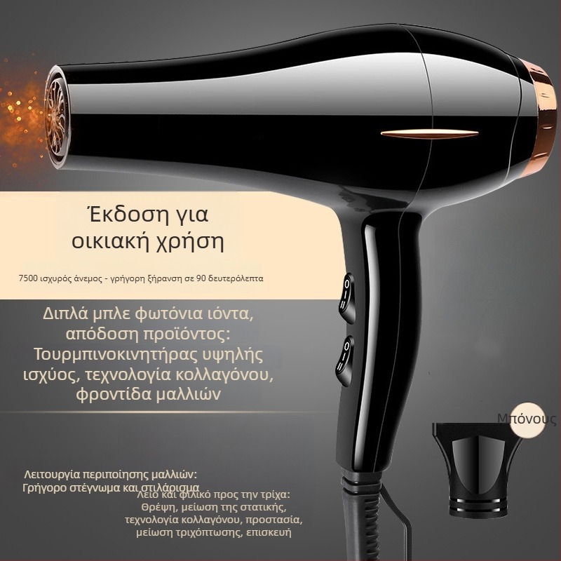 Σεσουάρ μαλλιών για οικιακή χρήση, υψηλής ισχύος 800W, DC κινητήρας, αναδιπλούμενο χερούλι, μονό ακροφύσιο, ζεστός/ψυχρός αέρας (800 W, DC κινητήρας, αναδιπλούμενο χερούλι, μονό ακροφύσιο, ζεστός/ψυχρός αέρας)