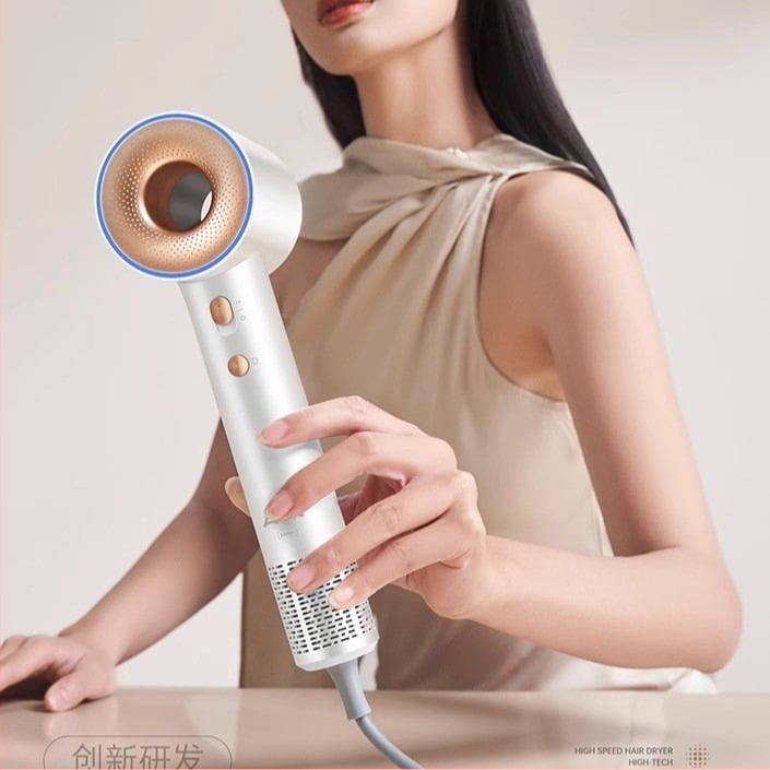 Πιστολάκι μαλλιών υψηλής ισχύος 1600W με αρνητικά ιόντα για γρήγορο στέγνωμα και φροντίδα μαλλιών, 220V, κρύος/θερμός αέρας, 4 ρυθμίσεις ροής αέρα