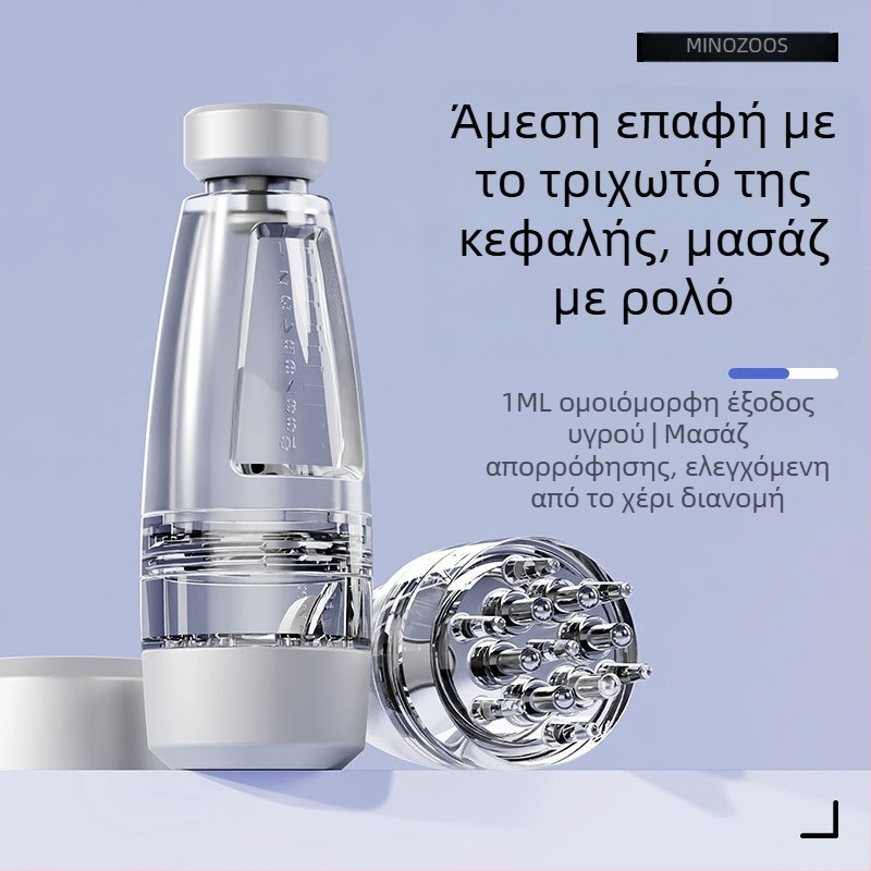 Εξειδικευμένος εφαρμοστής τριχωτού για τοπική εφαρμογή ελαίου αιθέριου και θρεπτικών διαλυμάτων – φορητός μασάζ με ενσωματωμένη μπαταρία 800–1000mAh, IPX0